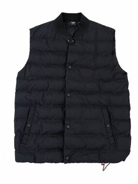 LCKR Black Puffer Vest Jacket Men’s Large Minimal Streetwear Utility Style
